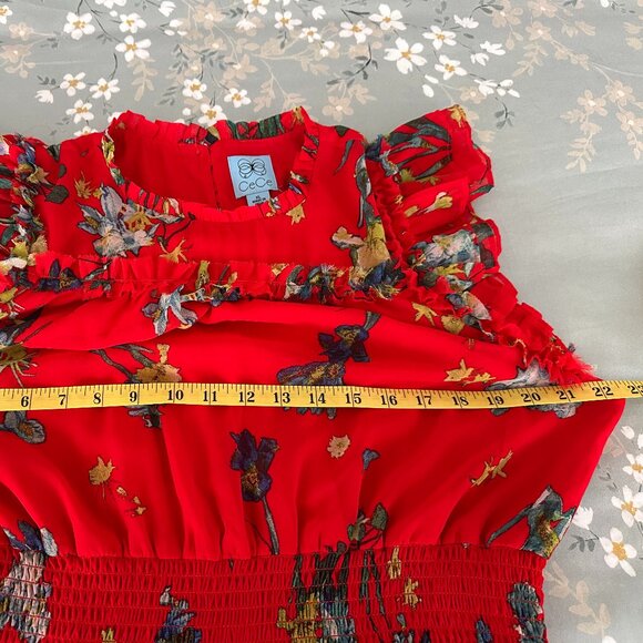 CeCe Chiffon Smocked Midi Dress - Size XL - Picture 9 of 9